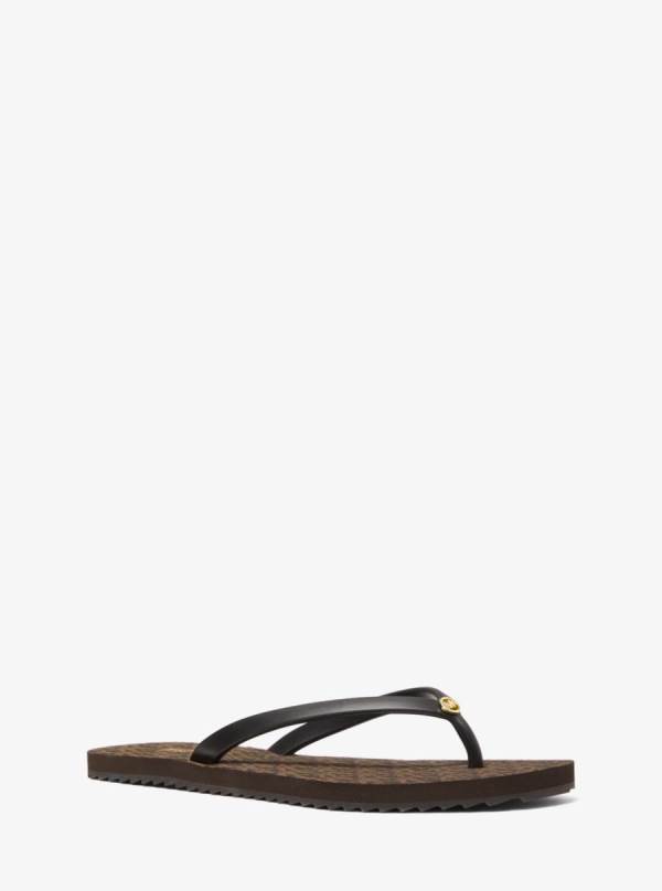 Damske Zabky Michael Kors Jinx Logo Čierne - Topanky Michael Kors Sleva | FYIHZ-5317